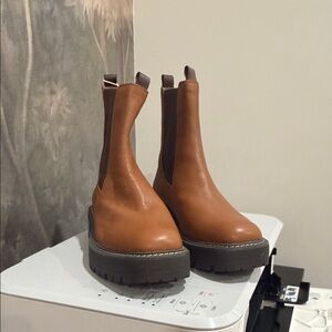 Sam Edelman Brown Leather Ankle Booties